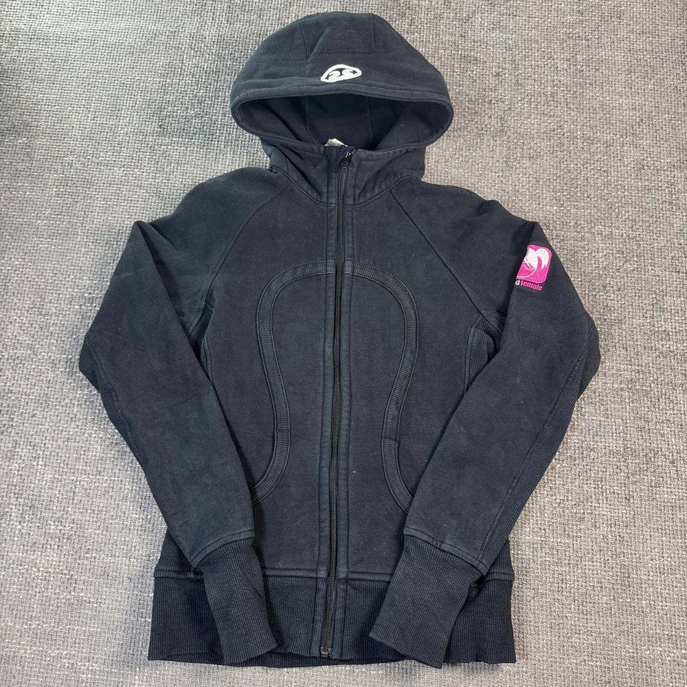 Lululemon Scuba Full Zip Hoodie Mens 4 Black Vintage Y2K Fleece Jacket